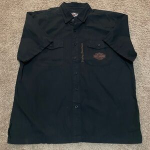 Men’s Harley Davidson Freedom print All American Legend button up black size XL